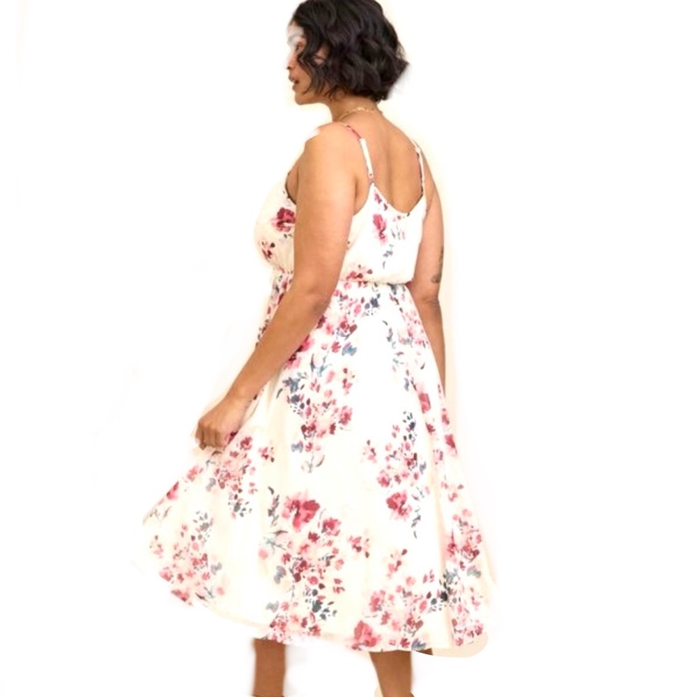 🆕🌺TORRID Midi Chiffon Pleated Floral Dress🌺 - Picture 11 of 15